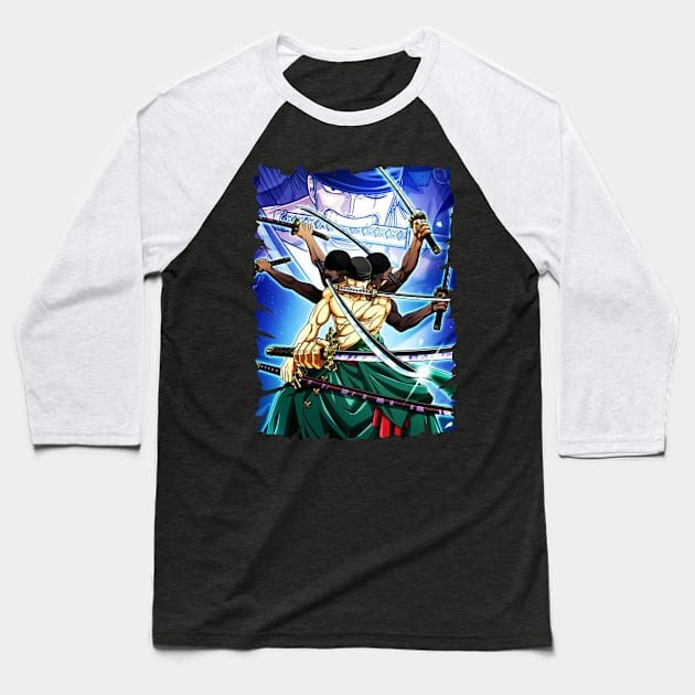 ZORO SAMURAI ANIME Baseball T-Shirt by graficklisensick666